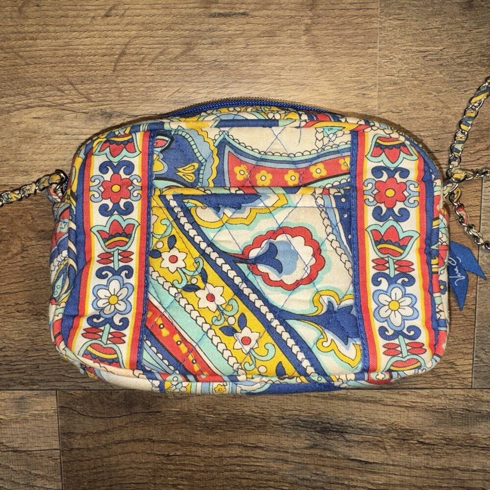 Vera Bradley Marina Paisley Mini Crossbody‎ with Braided Chain